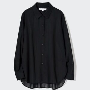 Uniqlo - Ines de la Fressange - Black Sheer Button Down